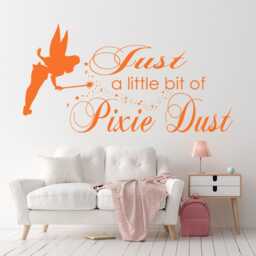 Pixie Dust Quote Stickers, Fairy Vinyl Wall Art Decal For Girl Room Decor - thumbnail 3
