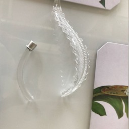 Leaf, Spare Part For Chandeliers With Broken Pieces, in Murano Blown Glass, Transparent - thumbnail 2