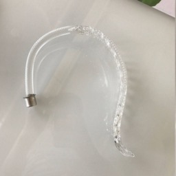Leaf, Spare Part For Chandeliers With Broken Pieces, in Murano Blown Glass, Transparent - thumbnail 3