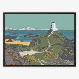 Llanddwyn Island Limited Edition Float Framed Canvas By Welsh Artist Lisa Reeve - thumbnail 1
