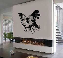 Wall Vinyl Decal Butterfly Symbol Of Endurance, Change & Hope Abstract Modern Home Decor - #1096Di - thumbnail 1