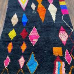 Handmade Beni Ourain Rug Moroccan Tribal Wool Rug - thumbnail 3