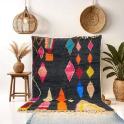Handmade Beni Ourain Rug Moroccan Tribal Wool Rug - thumbnail 1