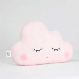 Pink Cloud Cushion, Baby Girl Room Decor, Pastel Nursery Pillow Princess Boho Soft Stuffed Toy Shower Gift Kids Decorative Infant Twins - thumbnail 2