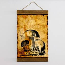 Set Of 3 Vintage Mushroom Illustration Wood Framed Canvas Print Buy Pay For 2 Botanical Theme Wall Art Ready To Hang - thumbnail 2