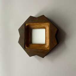 Square Wood Photo Frame , Brown Frame, Natural With An Original Shape - thumbnail 4