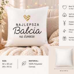 Gift For Grandma, Best Grandma Ever Pillow, Cushion, Mother's Day Gift, Prezent Dla Babci, Dzie?? Babci - thumbnail 3
