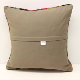 Vintage Kilim Pillow Cover 16x16 Boho Home Decor - thumbnail 4