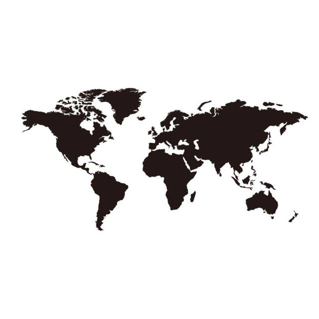 World Map Wall Decal - Vinyl Art Mural For Home, Office- 195 - image 1
