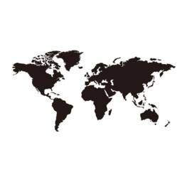World Map Wall Decal - Vinyl Art Mural For Home, Office- 195 - thumbnail 1