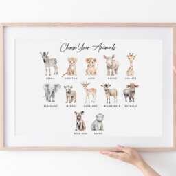 Safari Prints For Nursery Set Of 3, Jungle Animal Theme Decor, Gender Neutral Kids Wall Art, Boys Girls Posters - thumbnail 3