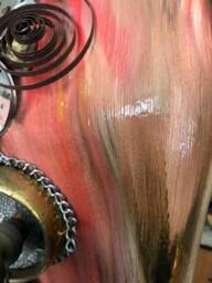 Handmade Palm Frond Steampunk Warrior Mask - thumbnail 4