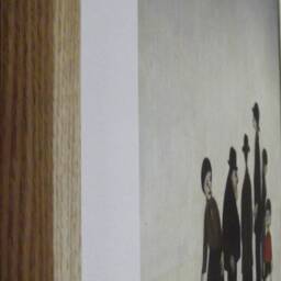 L.s. Lowry Art Print - The Family Oak Finish Frame With Mount & Textured Image - thumbnail 3