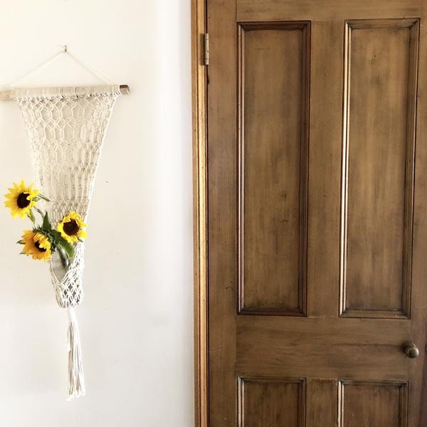 Hand Made Macrame Plant Wall Hanging - image 1