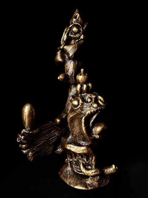Bronze Fairy Art Sculpture, Visionary Fantasy Decor - image 1
