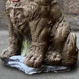 Concrete Labrador Puppy Statue Outdoor Garden Dog Figure Stone Pet Sculpture Memorial Ornament Handmade Decor Lover Gift - thumbnail 4