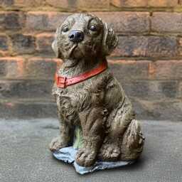Concrete Labrador Puppy Statue Outdoor Garden Dog Figure Stone Pet Sculpture Memorial Ornament Handmade Decor Lover Gift