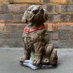 Concrete Labrador Puppy Statue Outdoor Garden Dog Figure Stone Pet Sculpture Memorial Ornament Handmade Decor Lover Gift - thumbnail 2