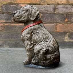 Concrete Labrador Puppy Statue Outdoor Garden Dog Figure Stone Pet Sculpture Memorial Ornament Handmade Decor Lover Gift - thumbnail 3