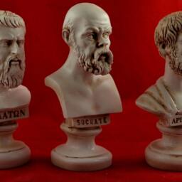 Marble Cast Bust Set Socrates, Plato, Aristotle - Greek Philosophers - thumbnail 3