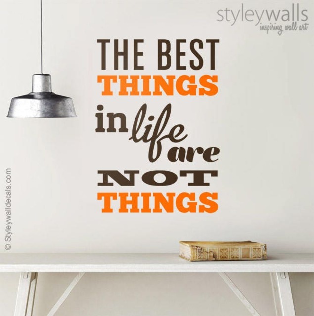 The Best Things in Life Are Not Quote Wall Decal, Vinyl Lettering, Decal For Office Decor, Inspirational Lettering - image 1