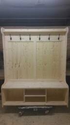 5Ft Wide Coat Rack, Boot Room, Hallway Bench, Monks Bench, Shoe Storage, Any Size Made. Delivery Cost Shown On The 2nd Photo