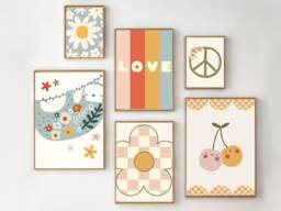Teen & Tween Bright Gallery Wall Set Of Prints For Girls. Printed Shipped - Prints Only - thumbnail 1