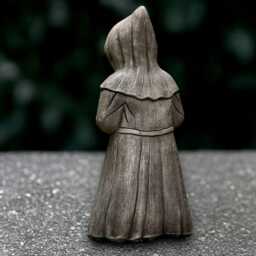 Concrete Hooded Monk Warrior Statue Medieval Sword Guardian Sculpture Stone Figurine Handmade Garden & Home Decoration Lover Gift - thumbnail 4