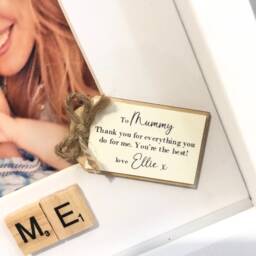 Personalised Mummy, Daddy, Nana, Grandad, Aunty, Uncle & Me - Scrabble Gift Frame Photo Home Decor Family Gift Any Wording - thumbnail 2
