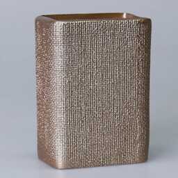 Linen Bathroom Set in Taupe Color/Soap Dispenser, Toothbrush Holders - thumbnail 3