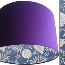 Navy Blue Floral Lampshade Botanical Ceiling Or Table Lamp - thumbnail 4