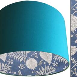 Navy Blue Floral Lampshade Botanical Ceiling Or Table Lamp - thumbnail 3