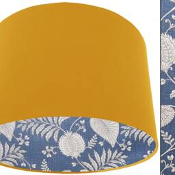 Navy Blue Floral Lampshade Botanical Ceiling Or Table Lamp - thumbnail 2