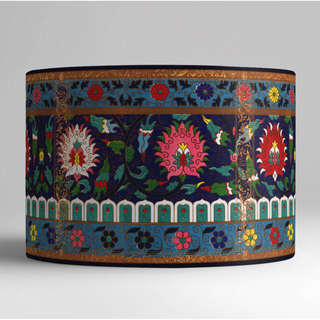 Lampshade, Lampshade Retro, Vintage, Handmade, Table Lamp, Paper, Vintage Flowers - image 1