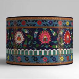 Lampshade, Lampshade Retro, Vintage, Handmade, Table Lamp, Paper, Vintage Flowers - thumbnail 1