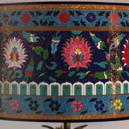 Lampshade, Lampshade Retro, Vintage, Handmade, Table Lamp, Paper, Vintage Flowers - thumbnail 3