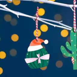 Set Of Three Festive Cactus Decorations - thumbnail 3