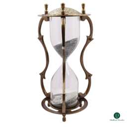 Personalised Brass Sand Timer - Vintage Style 10 Minute Clock - thumbnail 1