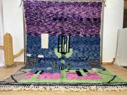 Amazing Moroccan Rug 6.7x9.5 Ft - Rugs For Living Room Colorful Handmade Wool Area Rugs Bedroom Berber - thumbnail 1
