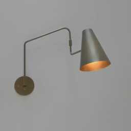 Mid Century Brass Swing Wall Sconce, 1950S Modern Single L Pair Light Fixture, Stilnovo Style Lighting Sputnik Antique Fixture - thumbnail 2