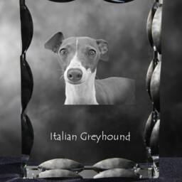 Italian Greyhound, Cubic Crystal With Dog, Souvenir, Decoration, Limited Edition, Collection - thumbnail 2