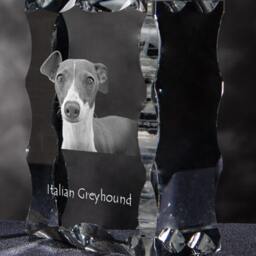 Italian Greyhound, Cubic Crystal With Dog, Souvenir, Decoration, Limited Edition, Collection - thumbnail 3