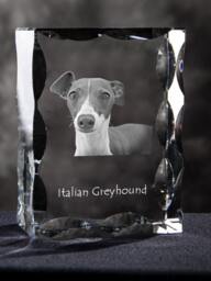 Italian Greyhound, Cubic Crystal With Dog, Souvenir, Decoration, Limited Edition, Collection - thumbnail 1