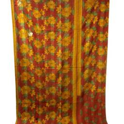 Handmade Vintage Cotton Kantha Quilt Bohemian Throw Blanket - 56x80 Inch - thumbnail 2