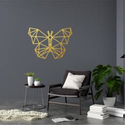 Geometric Butterfly Wall Art, Minimalist, Modern, Abstract, Decal, Mural, Transfer, Boho -G008, 5 Sizes, 36 Colour Options - thumbnail 1