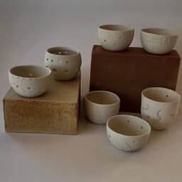White Porcelain Candle Holder, Unique Piece - thumbnail 2