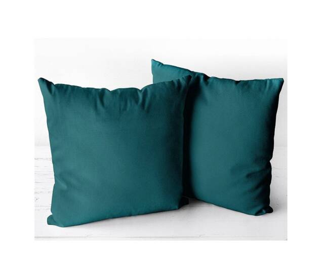 Green Cotton Pillow Cover Handmade Home Decor, Christmas Decor - image 1