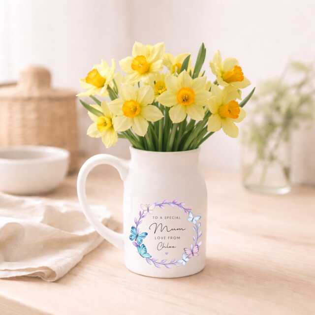 Personalised Vase Mum Grandma Nanny Auntie Ceramic Flower Gift - image 1