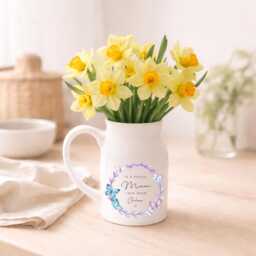 Personalised Vase Mum Grandma Nanny Auntie Ceramic Flower Gift - thumbnail 1