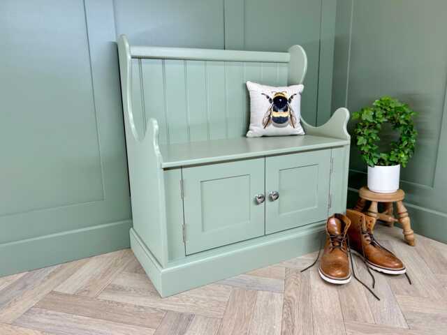 915mm Wide Painted Monks Bench With Storage Hall Shoe Bench, Bespoke Sizes Option - image 1